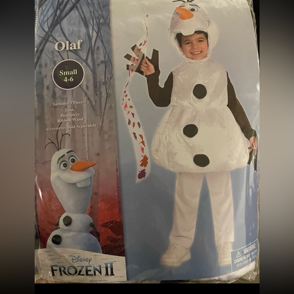 Brand New Disney Frozen II Olaf Costume Child Size Small 4-6